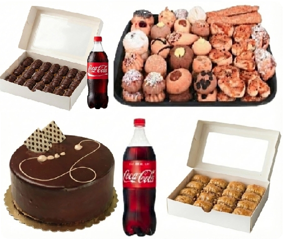 6-9 Kişilik Çikolatalı Yaş Pasta + Kuru Pasta + Cevizli Baklava Menüsü